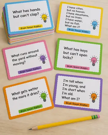 Brain Zap Riddle Cards — Quick-Fire Thinking Prompts kids printable cover