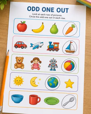 Odd Spark Logic Sheets — Odd-One-Out Brain Trainers kids printable cover