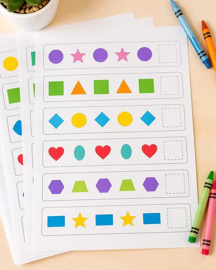 Pattern Pulse — Visual Sequence Completion Pack kids printable cover preview