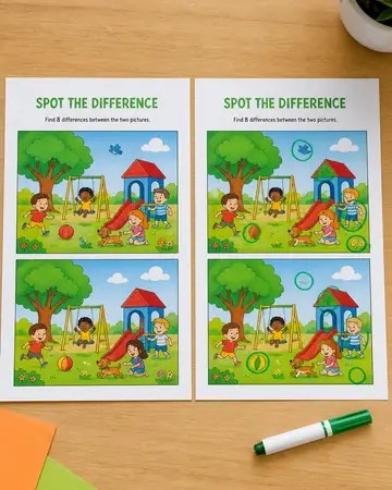 Spot Shift Challenge — Keen Observation Printables kids printable cover