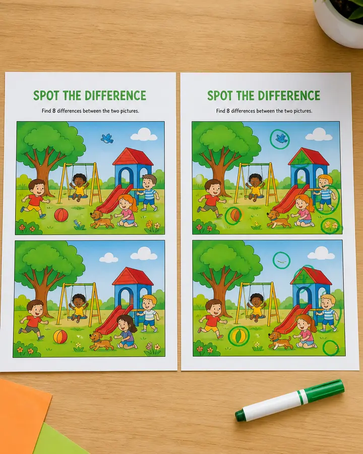 Spot Shift Challenge — Keen Observation Printables kids printable cover preview